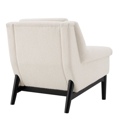 Modern Accent Chair with Flared Arms, Upholstered Lounge Chair, Mid-Century Modern Armchair with Solid Wood Legs, Ergonomic Reading Chair