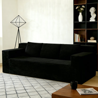 71" 3Setaser Sofa,Corduroy Fabric,Deep Seat Couches,Comfy Loveseat Sofa,No Assembly,1pcs for Living room, Bedroom,Conference room ,Apartment