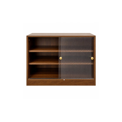 Kitchen Countertop Storage Cabinet, Glass Door Cupboard, Counter Food Organizer for Spice, Coffee Supplies