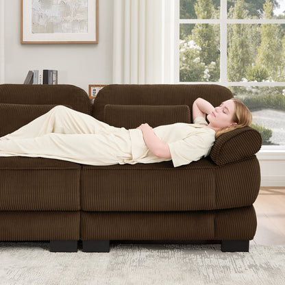 Ottoman Corduroy -Brown
