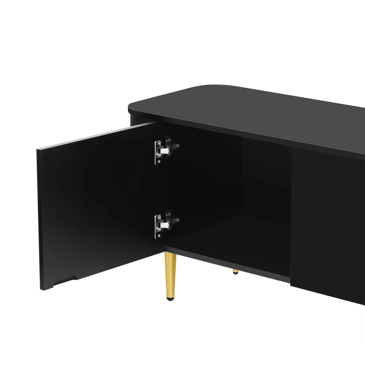 VIBE HAUS 78.7''Minimalist TV Stand for TVs up to 85 Inches, Modern Entertainment Center Media Console with 4 Spacious Cabinets for Living room(OLD SKU: SJ000143AAB)