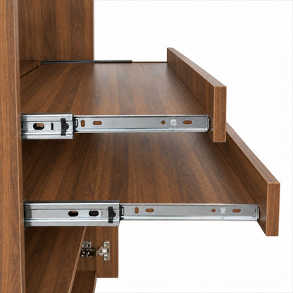 66.93 in Tall Kitchen Pantry Cabinet, Freestanding Kitchen Storage Cabinet  with multi-functional pull-out multi-tier storage shelfhelves , Tall Food Pantry Cupboard with Door
