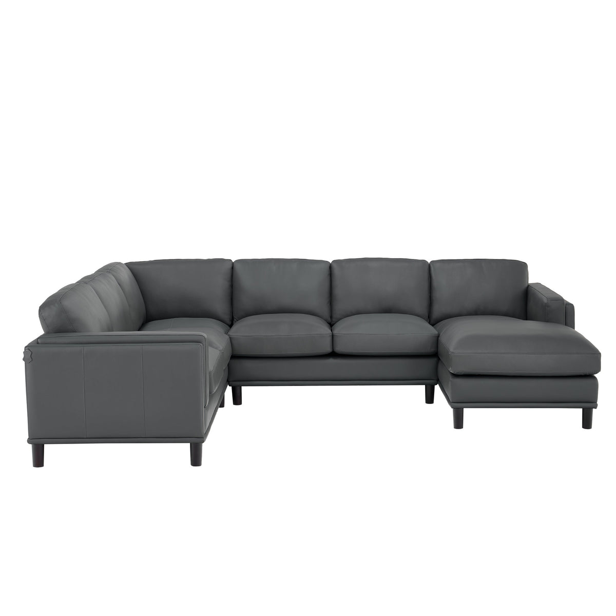 Leather Match U-Shape Sectional