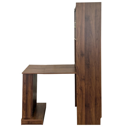 Folding Desk with Storage, Space-Saving Foldable Computer Desk, Writing Study Table