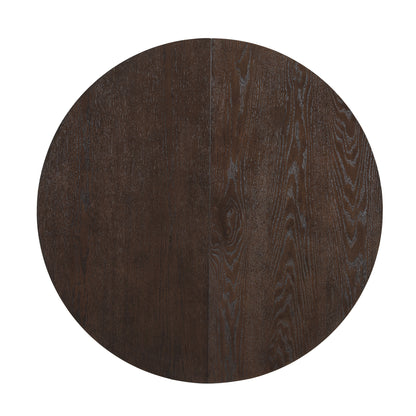 TOPMAX Modern 5-Piece Extendable Round Dining Table Set with 16.2inch Removable Leaf for Small Places, Espresso