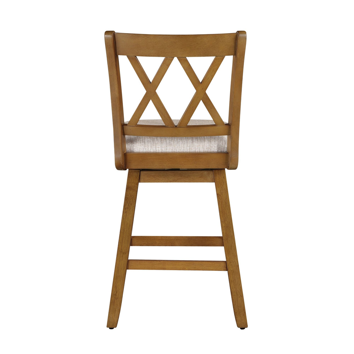 24in Brookline XX-Back Swivel Barstool - Oak