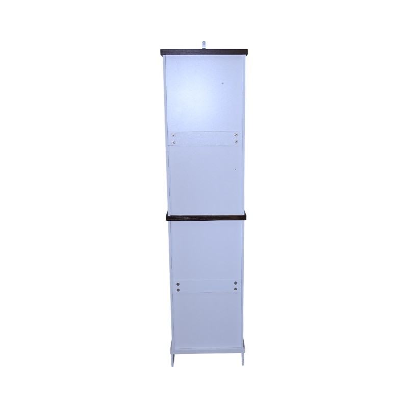 Narrow cabinet, Bathroom Storage Cabinet, Farmhouse Storage Cabinet with Adjustable Shelves & Storage Drawer, Tall Linen Tower – Black
