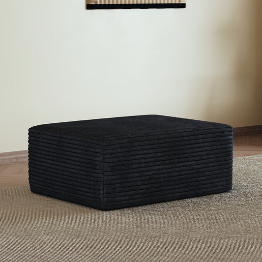 Sofa ottoman ,No Assembly Required,Black(Plush Corduroy Fabric)