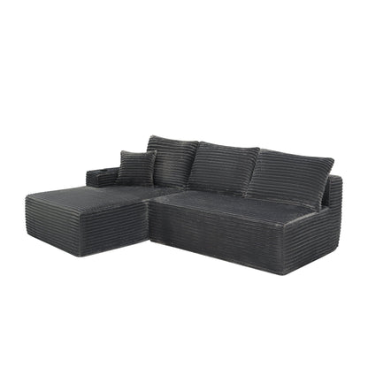 95.6" Cloud Sectional Couch with L-Shape Chaise, Modern Modular Sofa with Deep Seat, Upholstered Couches
