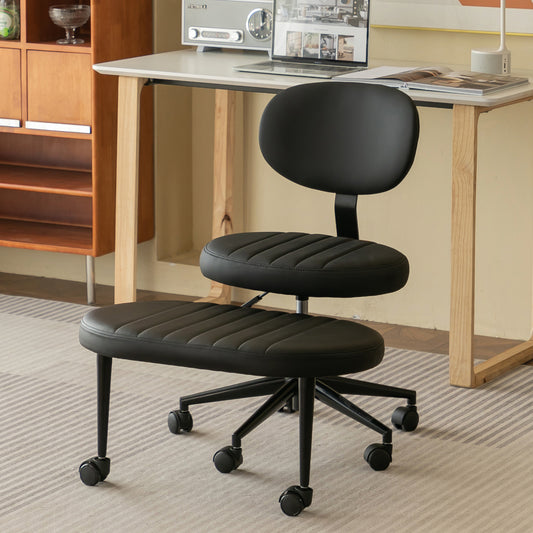 Ergonomic Office Chair – Multi-Position Cross Legged Design for Adults, Swivel Meditation & ADHD Fidget Desk Chair with Back Support & Rolling Base – Model W3394P419037