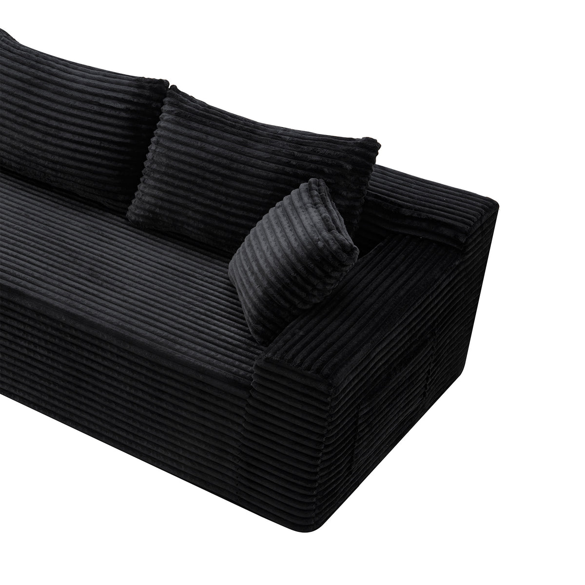 94.5" Cloud Modular Sectional Sofa Couch with L-Shape Chaise, Modern Minimalist Upholstered Couches, Deep Seat Corner Couch – Model W5515P479893