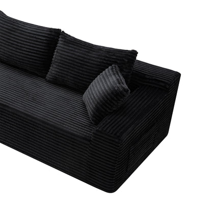 94.5" Cloud Modular Sectional Sofa Couch with L-Shape Chaise, Modern Minimalist Upholstered Couches, Deep Seat Corner Couch – Model W5515P479893