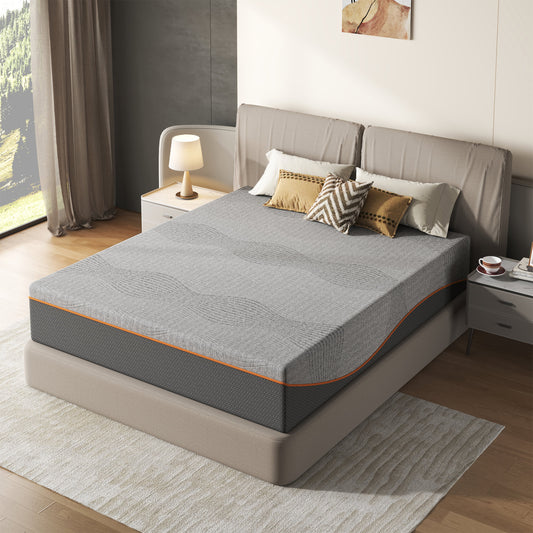 Queen Size Mattress, 10 Inch Memory Foam Mattress, Fiberglass Free, Medium Feel, Breathable Cooling Layers, Certified Safe Materials