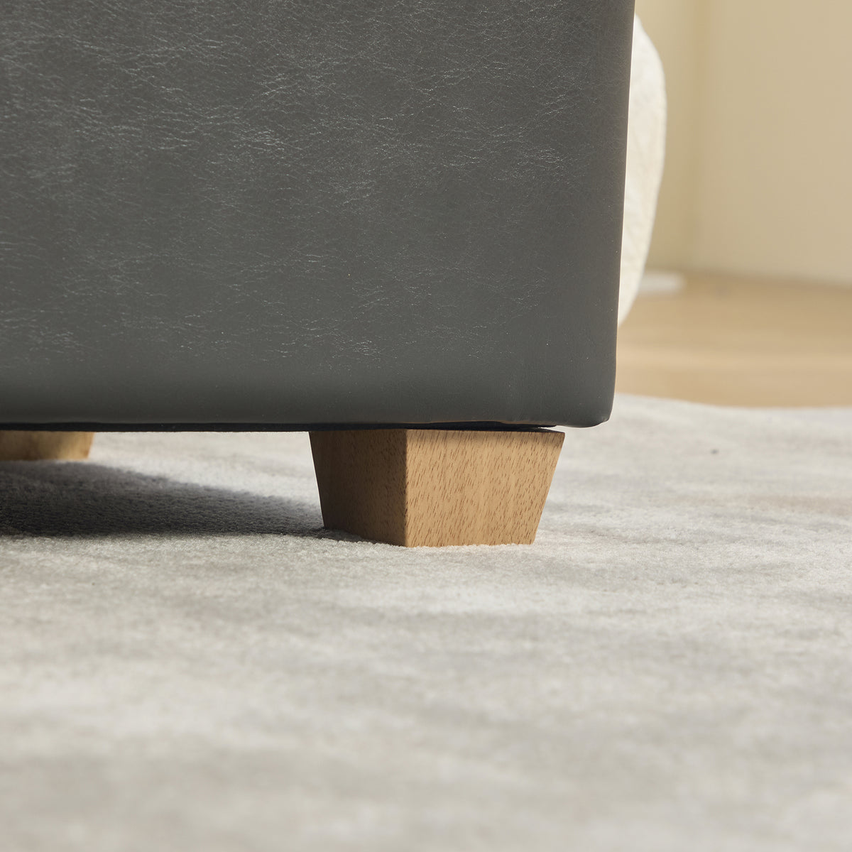 60.2'' Wide Chenille Upholstered Storage End of Bed Bench, Tufted Flip-Top Accent Window Bench Footrest Stool Ottoman with Legs for Living Room, Bedroom, Entryway, Dining Room, Dorm, Corner, Gray