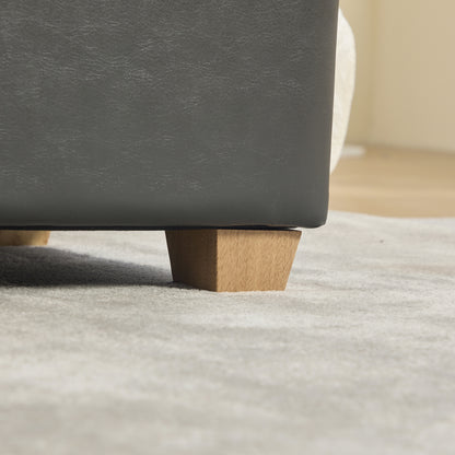 60.2'' Wide Chenille Upholstered Storage End of Bed Bench, Tufted Flip-Top Accent Window Bench Footrest Stool Ottoman with Legs for Living Room, Bedroom, Entryway, Dining Room, Dorm, Corner, Gray