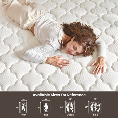 Queen Size Mattress,12 Inch Hybrid Queen Mattress in a Box with Memory Foam and Pocket Spring for Pressure Relief & Comfort Sleep & Zoned Support, Medium Firm,CertiPUR-US & OEKO-TEX