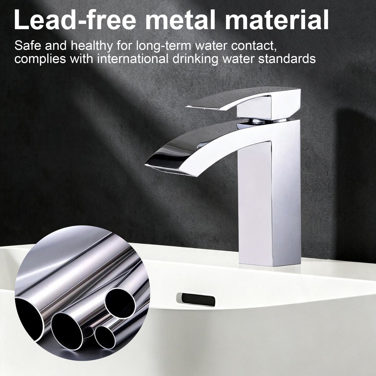 Single Hole Bathroom Faucet,Modern Single Handle Vanity Basin Faucet