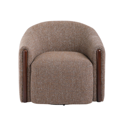 Ballona Brown Chenille Accent Chair w/Swivel