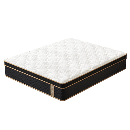 Twin Mattress, 10 Inch Plush Hybrid Mattresses with Gel Memory Foam, Fiberglass-Free Mattress in a Box, Individual Pocket Spring-Motion Isolation-Edge Support, CertiPUR-US Certified