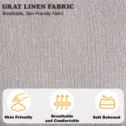 Dorcas Gray Linen Compressed Sectional Sofa