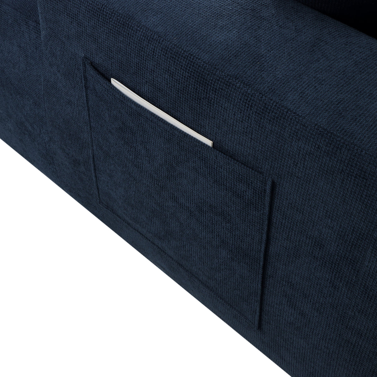 85' Cloud Sectional Couch with L-Shape Chaise,Modern Modular Sofa with Deep Seat, Upholstered Couches for Living Room Bedroom,No Assembly Required, (Cotton linen Fabric),Blue
