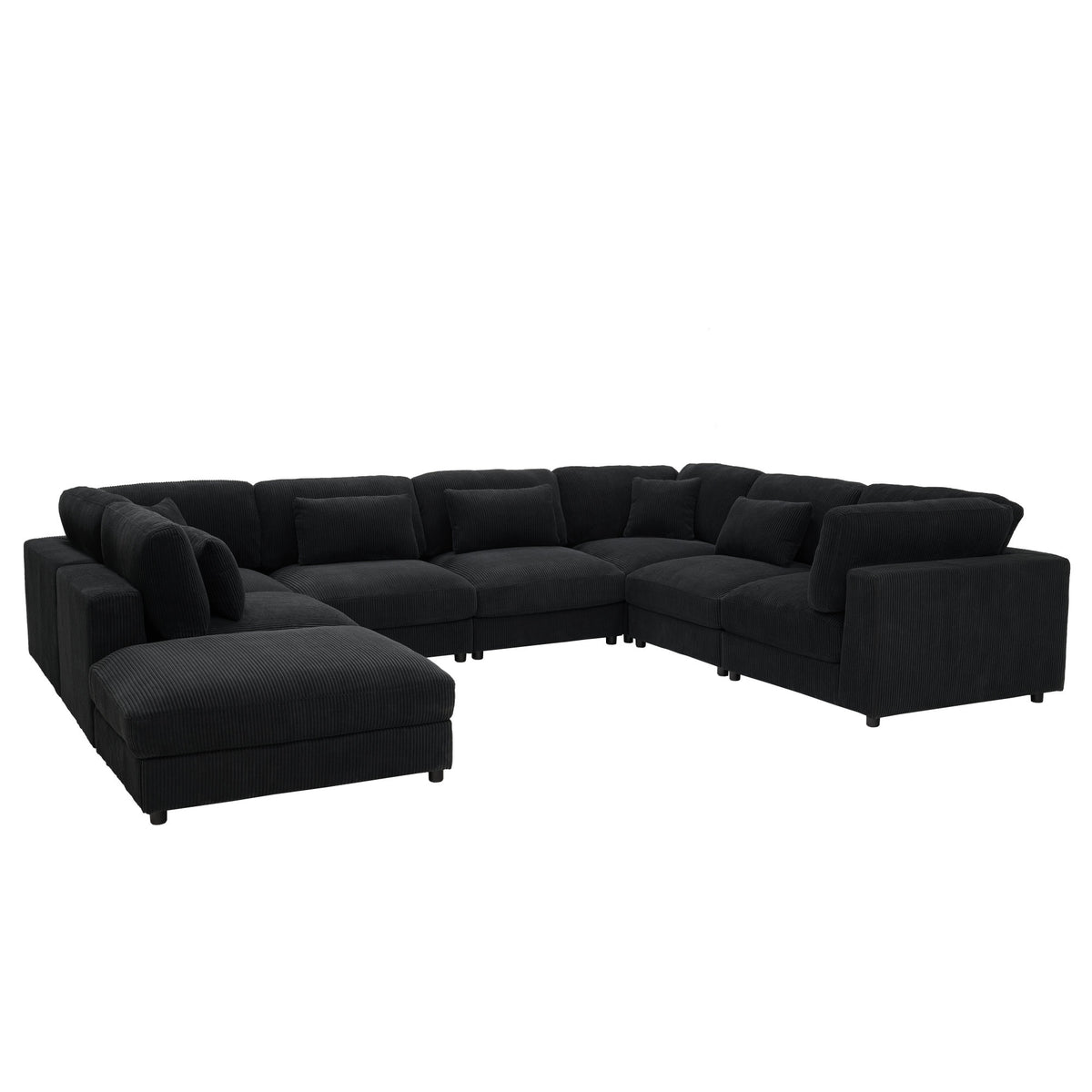 Corduroy Upholstered Modular Sectional