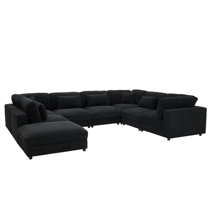 Corduroy Upholstered Modular Sectional