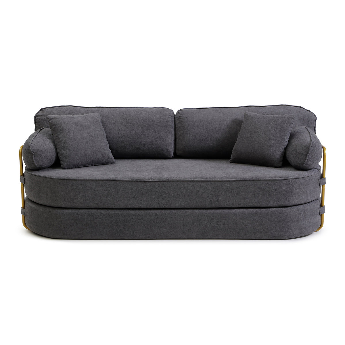 78.3" Queen Sleeper Sofa Bed, No Assembly Convertible Pull Out Futon Couch with Removable Backrest