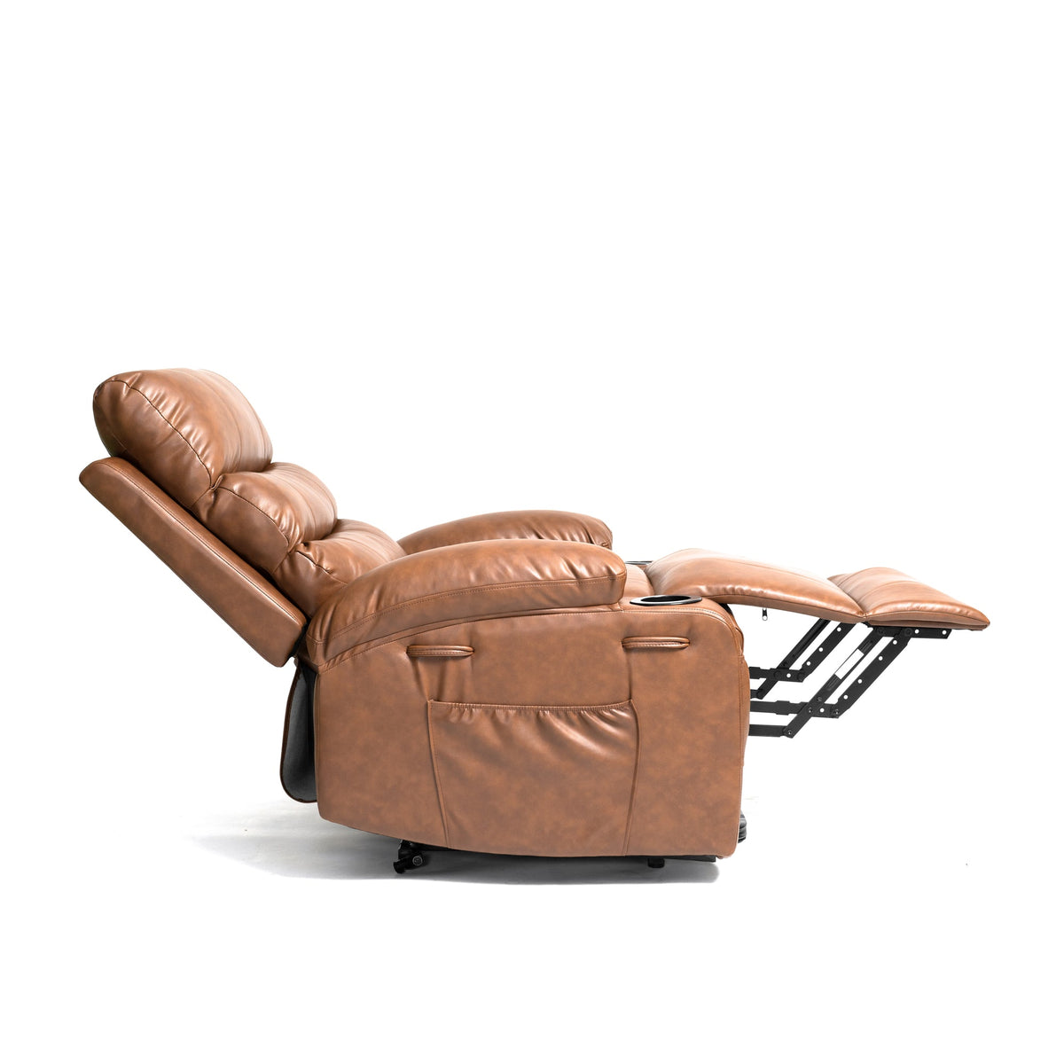 21"seat width,large size Electric Power Lift Recliner Chair Sofa for Elderly, 8 point vibration Massage and lumber heat, Remote Control, Side Pockets and Cup Holders, cozy fabric, overstuffed arm pu