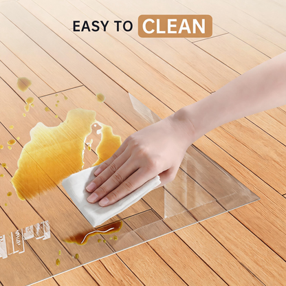 Tempered Glass 36 x 36 inch Beveled Edge Glass Chair Mat with Polished Edge Clear Office Chair Mat, Glides Smoothly, Suitable for Carpet or Hardwood Floors