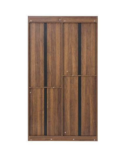 Freestanding Storage Cabinet, Tall cabinet with fluted Door, 2 Drawers & Open Shelves, Multi-Purpose Organizer for Bedroom, Living Room, Entryway