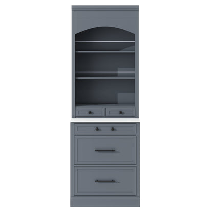 [Assembly Video Provided] TOPMAX Modern 83.7inch High Kitchen Pantry, Freestanding Tall Kitchen Hutch with Faux Marble Top – Model SP000075AAE