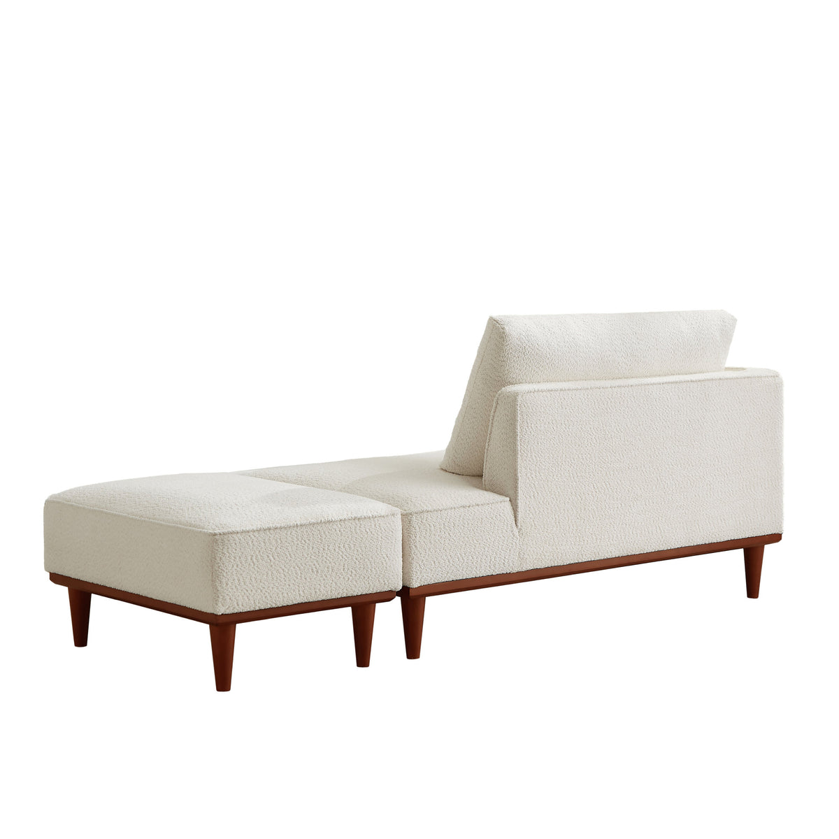 Upholstered Chaise Lounge and Stool