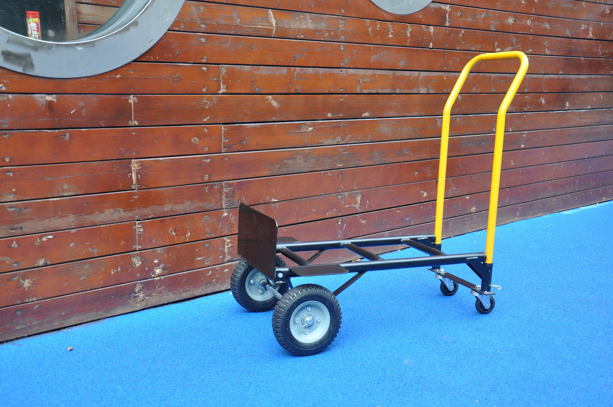 Hand Truck Dual Purpose 2 Wheel Dolly Cart and 4 Wheel Push Cart with Swivel Wheels 330 Lbs Capacity Heavy Duty Platform Cart for Moving/Warehouse/Garden/Grocery