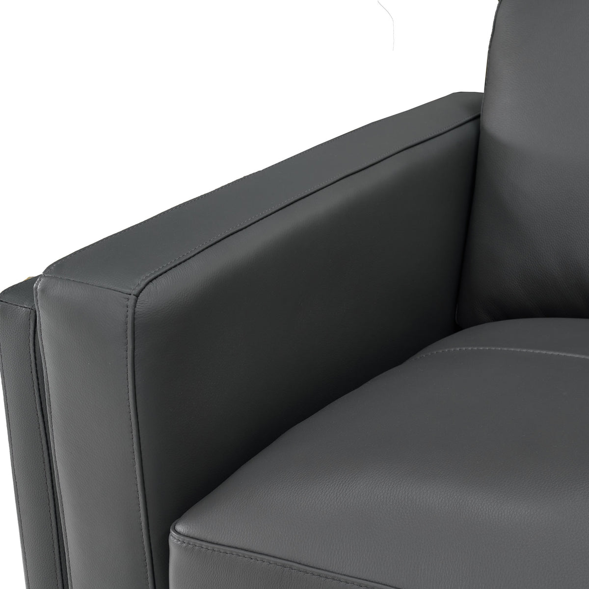 Leather Match U-Shape Sectional