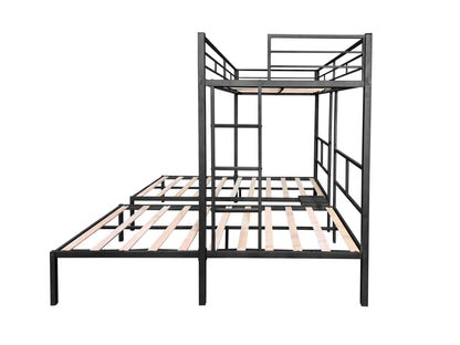 Triple Bunk Bed/ Sturdy Metal Frame/ Anti Noise/ Squeak Free/ Wooden Slats/ No Box Spring Needed