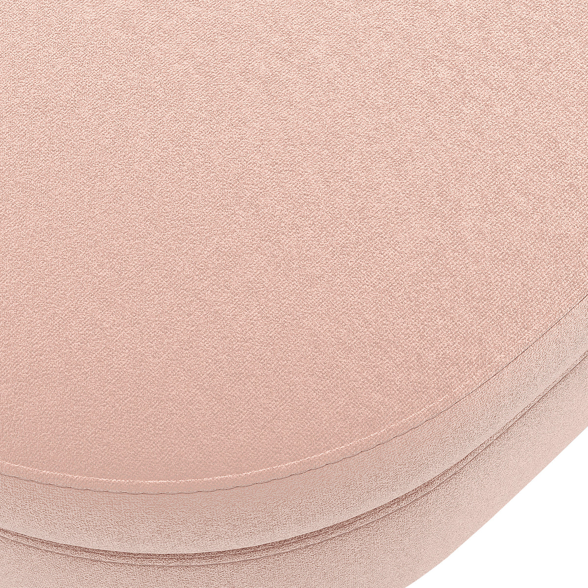 Ottoman Oval Storage Bench, Flannel with Metal Legs-Pink(43.5'x16'x16')