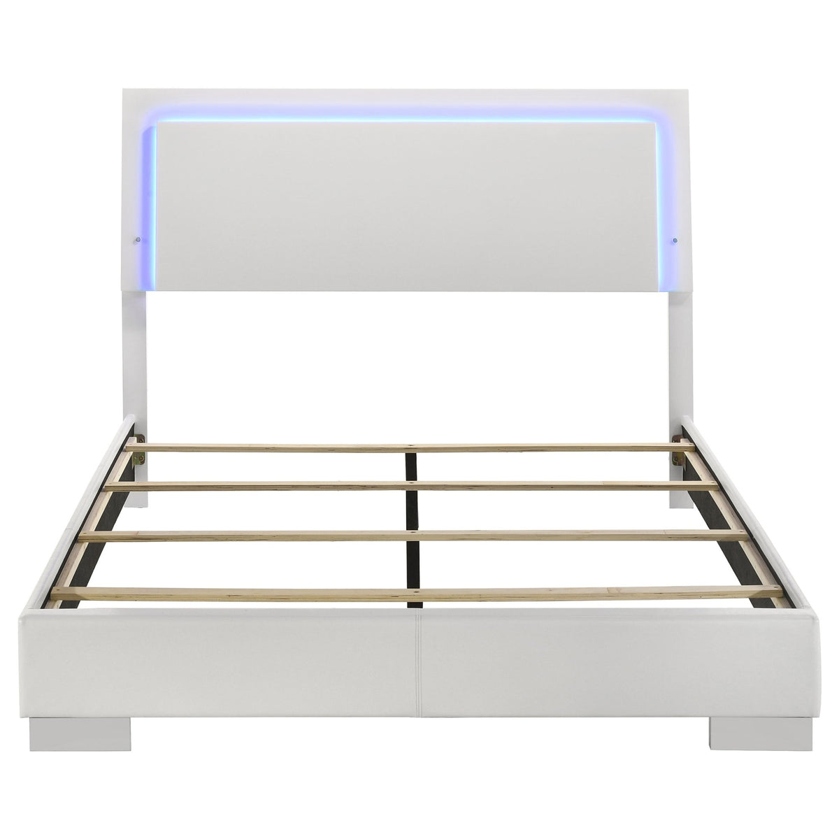 Zephyr White High Gloss Queen 4-Piece Bedroom Set