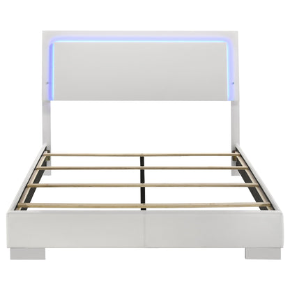 Zephyr White High Gloss Queen 4-Piece Bedroom Set