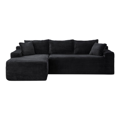 94.5" Cloud Modular Sectional Sofa Couch with L-Shape Chaise, Modern Minimalist Upholstered Couches, Deep Seat Corner Couch – Model W5515P479893
