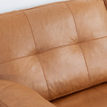 Faux Leather L-Shaped Sectional Sofa with Movable Ottoman High Density Compressed Sponge Modular 2-Seater Upholstered Couch with Throw Pillows for Living Room Hotel Apartment