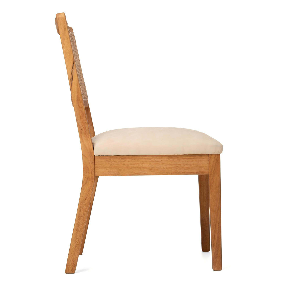 Set of 2 Rubber Wood Dining Chairs, 18.5inch Compact Upholstered Fabric Kitchen Chairs for Small Spaces, Modern Dining Room Chairs for Home, Cafe, Ergonomic Design, Sturdy Frame, Easy to Clean
