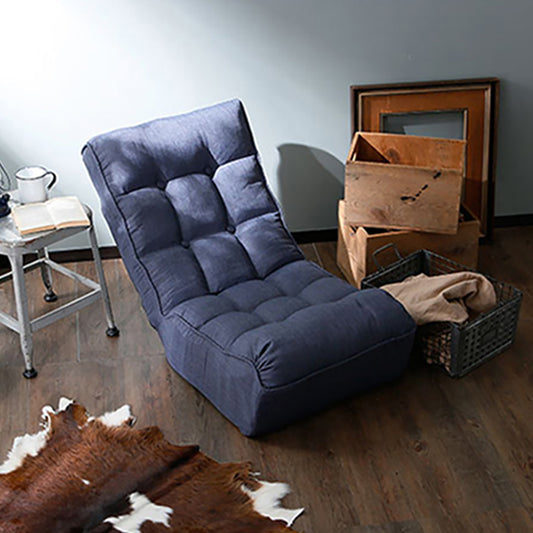 Single sofa reclining chair Japanese chair lazy sofa tatami balcony reclining chair leisure sofa adjustable chair, Navy