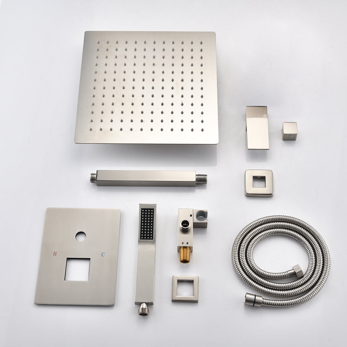 Ceiling Mounted Shower System Combo Set with Handheld and 10'Shower head