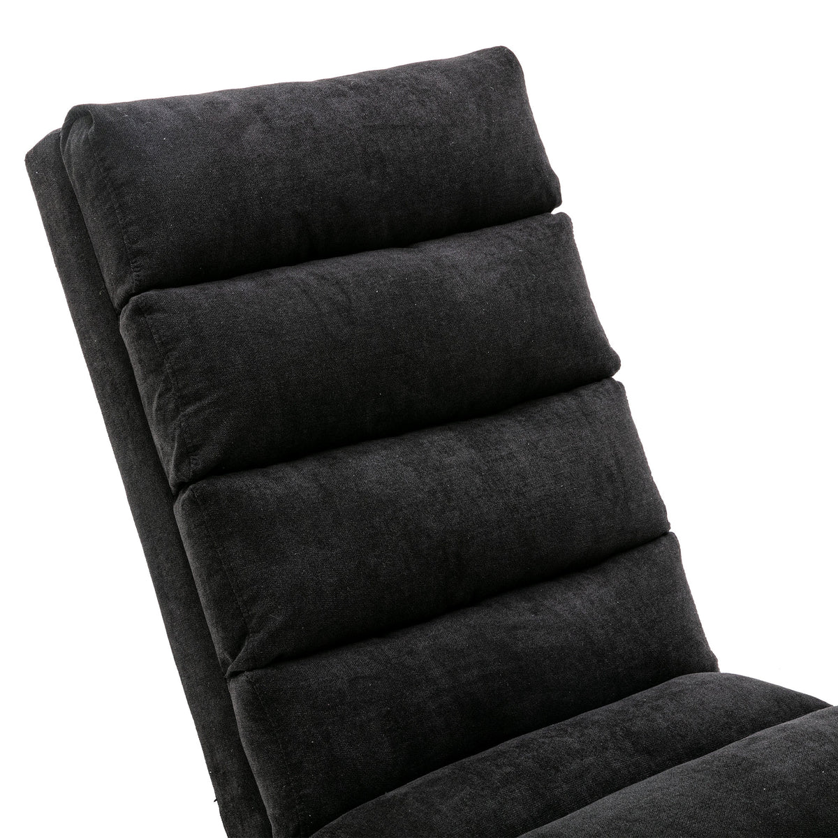COOLMORE Luxury Upholstered Chaise Lounge Chair with Vibration for Relaxation, Modern Fixed Back Fabric Leisure Recliner Sofa
