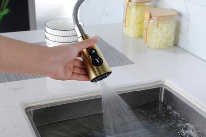 Kitchen Faucet with Pull Down Sprayer, High Arc Single Handle Kitchen Sink Faucet with Deck Plate