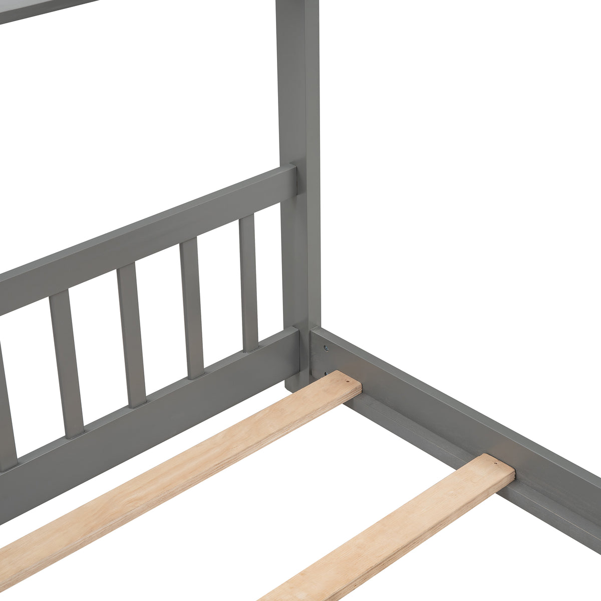 Full Size House Bed Wood Bed, Gray(OLD SKU:WF282522AAE)