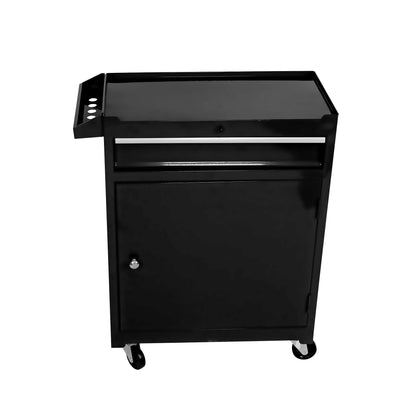 Rolling Tool Chest, 5-Drawer Tool Box Organizer w/Lockable Wheels & Sliding Drawers & Detachable Top & Adjustable Shelf - Black