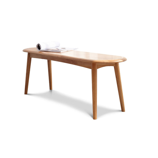 Natural Oak Wood Dining Bench Table Bench with Solid Oak Construction and Unique Design