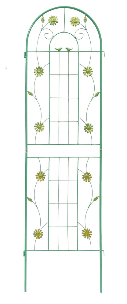 2 Pack Metal Garden Trellis 71' x 19.7' Rustproof Trellis for Climbing Plants Outdoor Flower Support Green